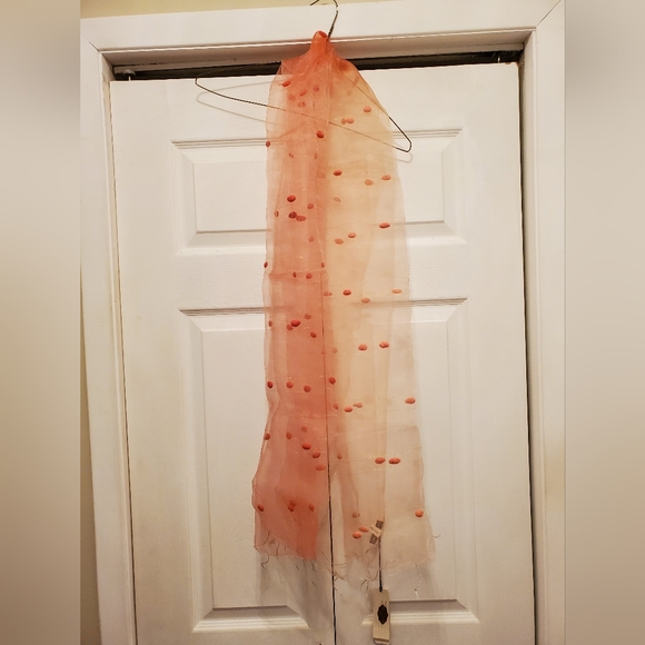 100% Silk Scarf Italy Vintage Almaplena Pink New - Picture 2 of 7